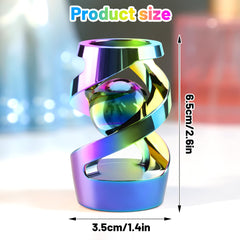 Apqdw metal desk fidget ball anodized for smooth rotation and calm fidgeting.