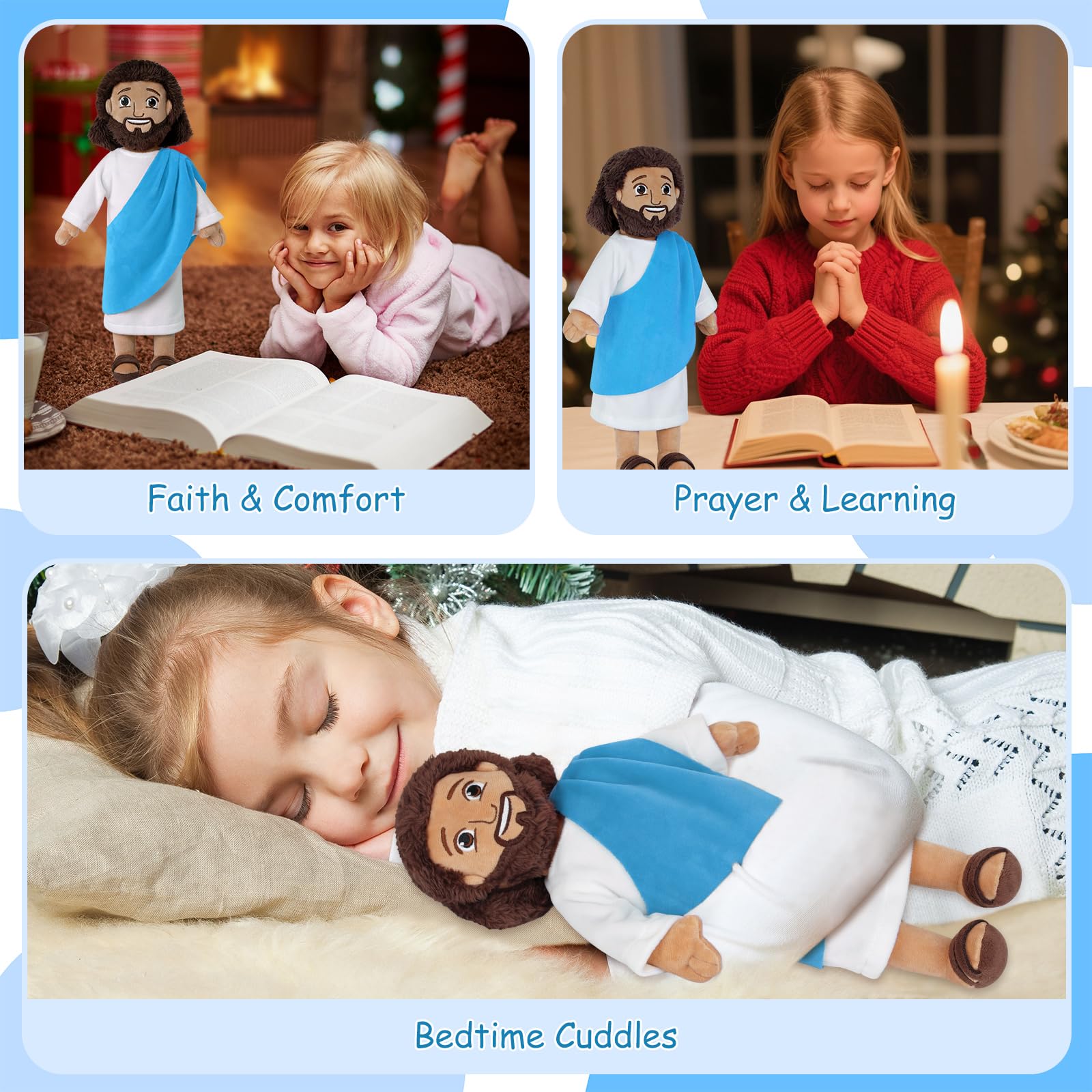 Apragaz plush doll encourages gentle play during Sunday School and prayers.