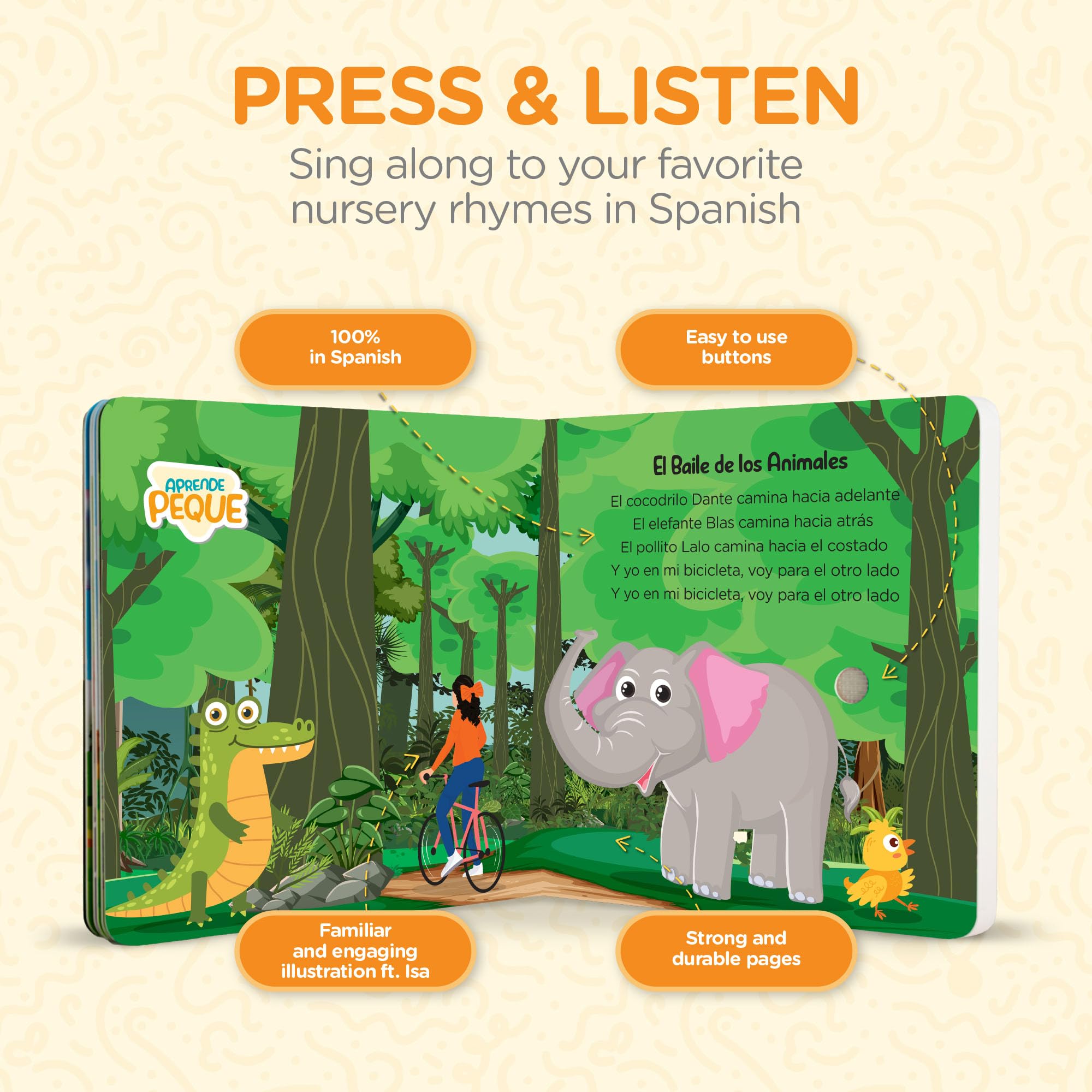 Aprende Peque bright illustrations featuring Isa spark imagination.