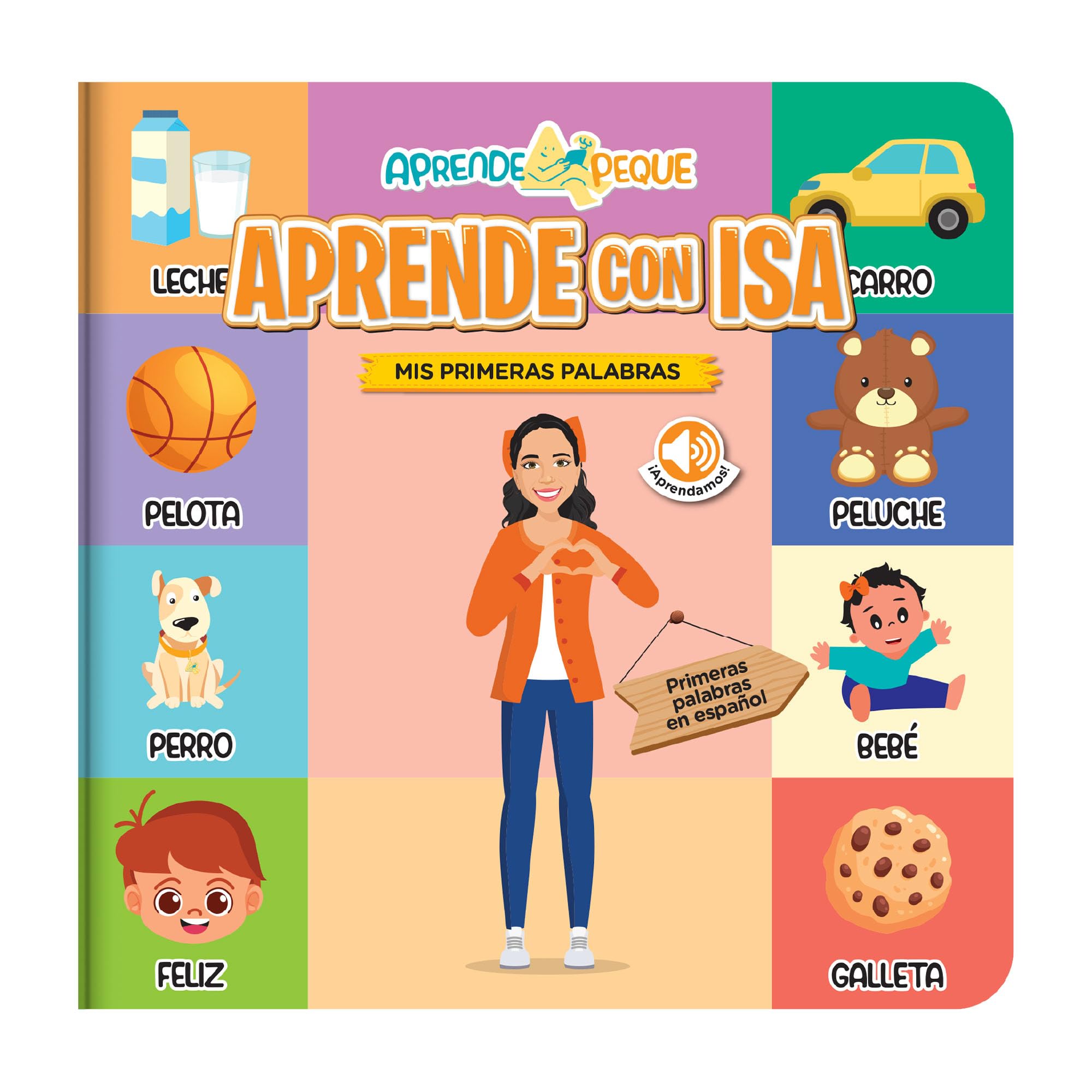 Aprende Peque Isa My First Words cover promotes early word discovery.
