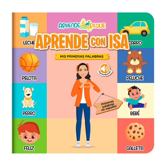 Aprende Peque Isa My First Words cover promotes early word discovery.