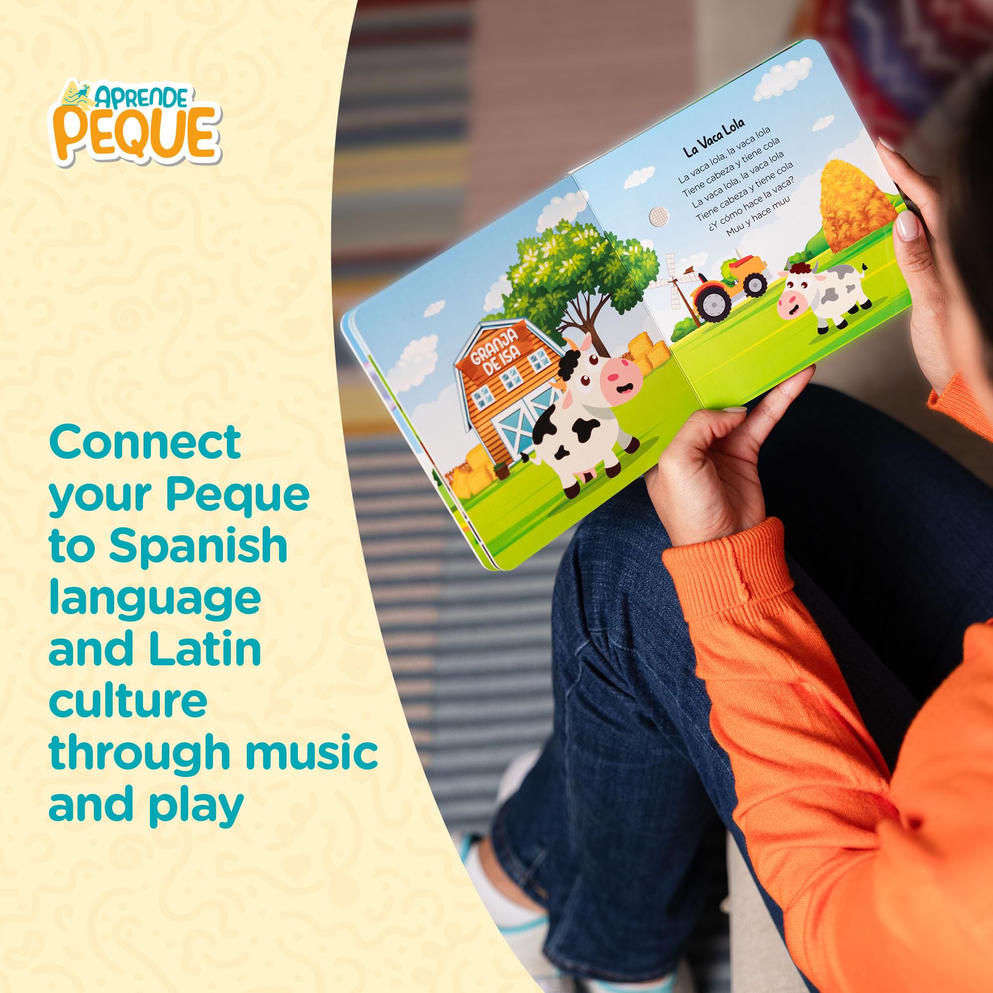Aprende Peque sound buttons closeup highlight durable, kid-friendly interaction.