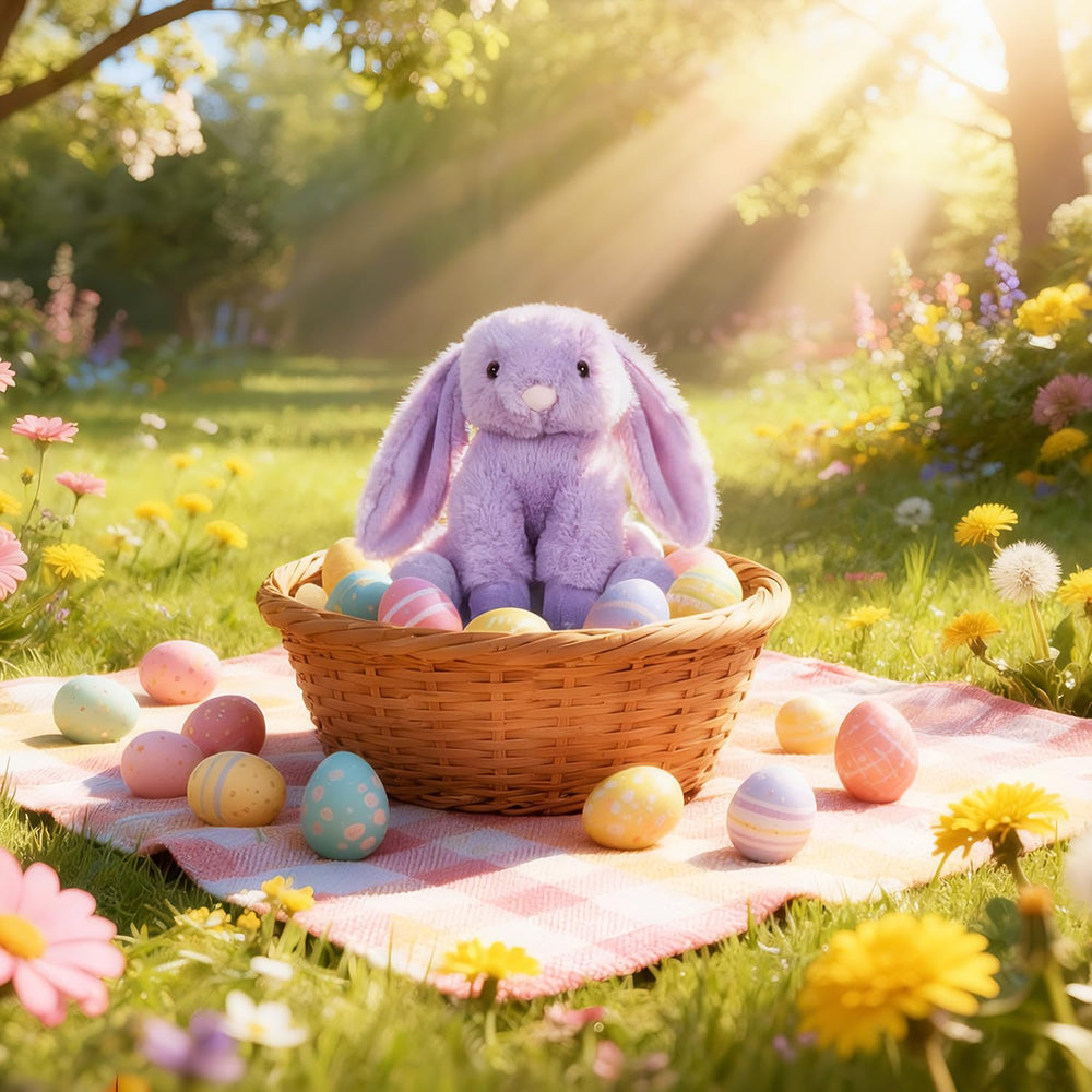 Apricot Lamb 8-inch plush bunny ideal for travel and play