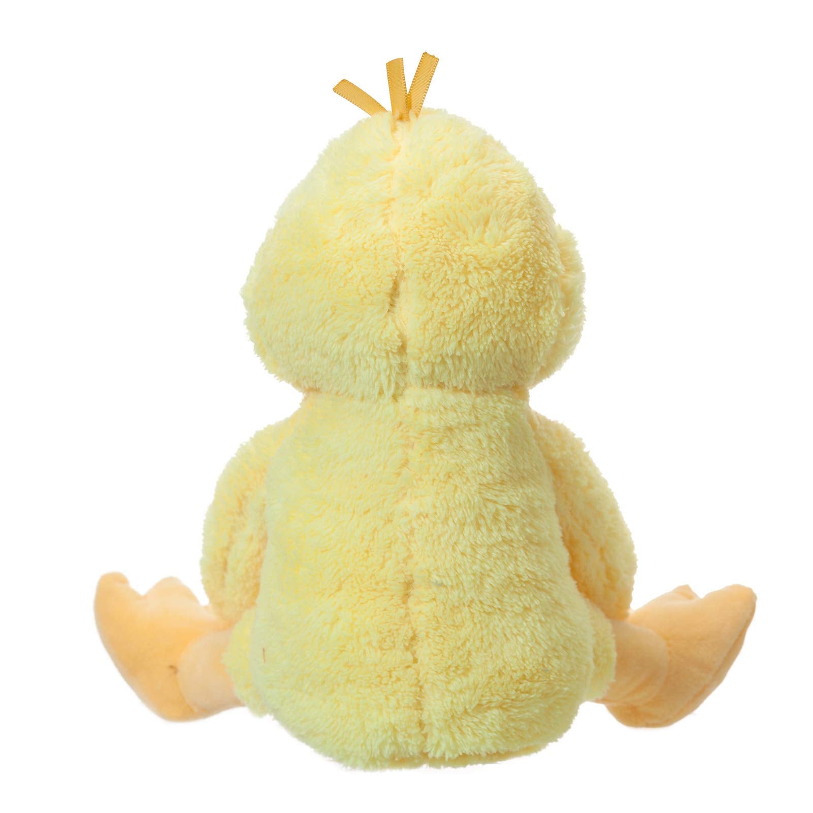 Apricot Lamb Duck Plush displayed with care steps for safe, gentle cleaning.