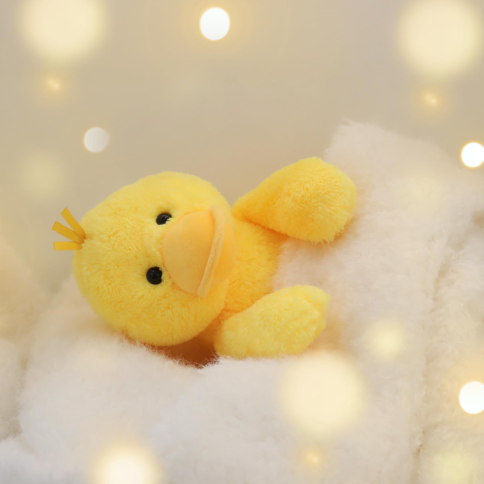 Apricot Lamb Duck Plush features kid-friendly design and safe, durable materials.