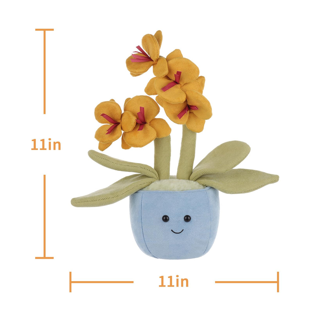 Apricot Lamb potted butterfly orchid plush stitching, durable quality.
