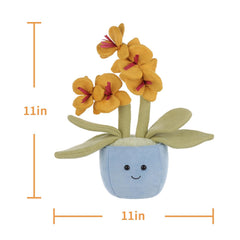 Apricot Lamb potted butterfly orchid plush stitching, durable quality.