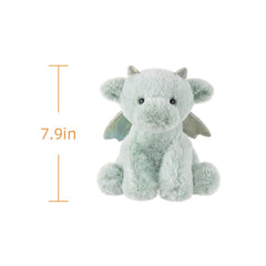 Travel-friendly Apricot Lamb dragon plush packed in backpack