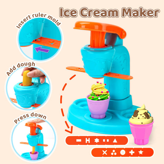 Aprilwolf 4-in-1 dough set hamburger maker for pretend meals