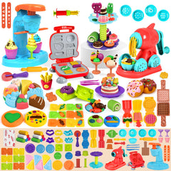 Aprilwolf 4-in-1 dough set ice cream machine in action for imaginative play