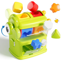 Aprilwolf Montessori shape sorter with 6 blocks for early shape recognition