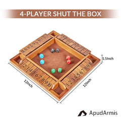 ApudArmis-dice-colors-on-wood—colorful dice rest on a warm pine surface.