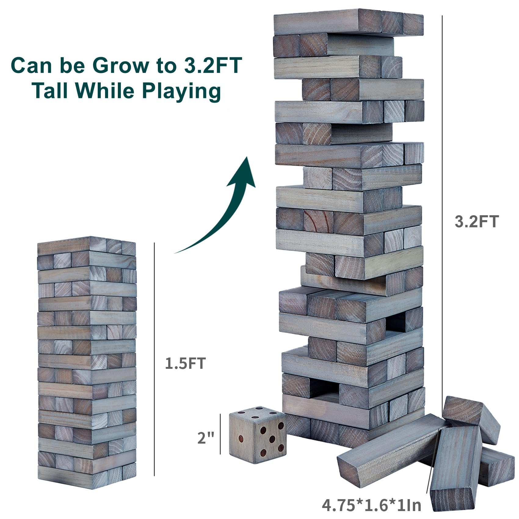 ApudArmis giant timber tower setup demonstrates scalable height for group play.
