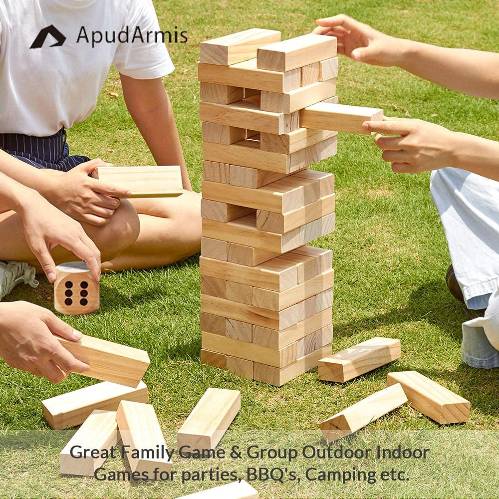 ApudArmis 32-inch tall tumble tower ready for dramatic backyard play.
