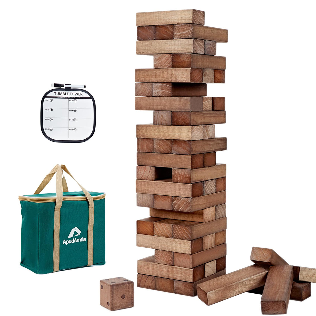 ApudArmis Tumble Tower assembled for engaging group play indoors or outdoors.