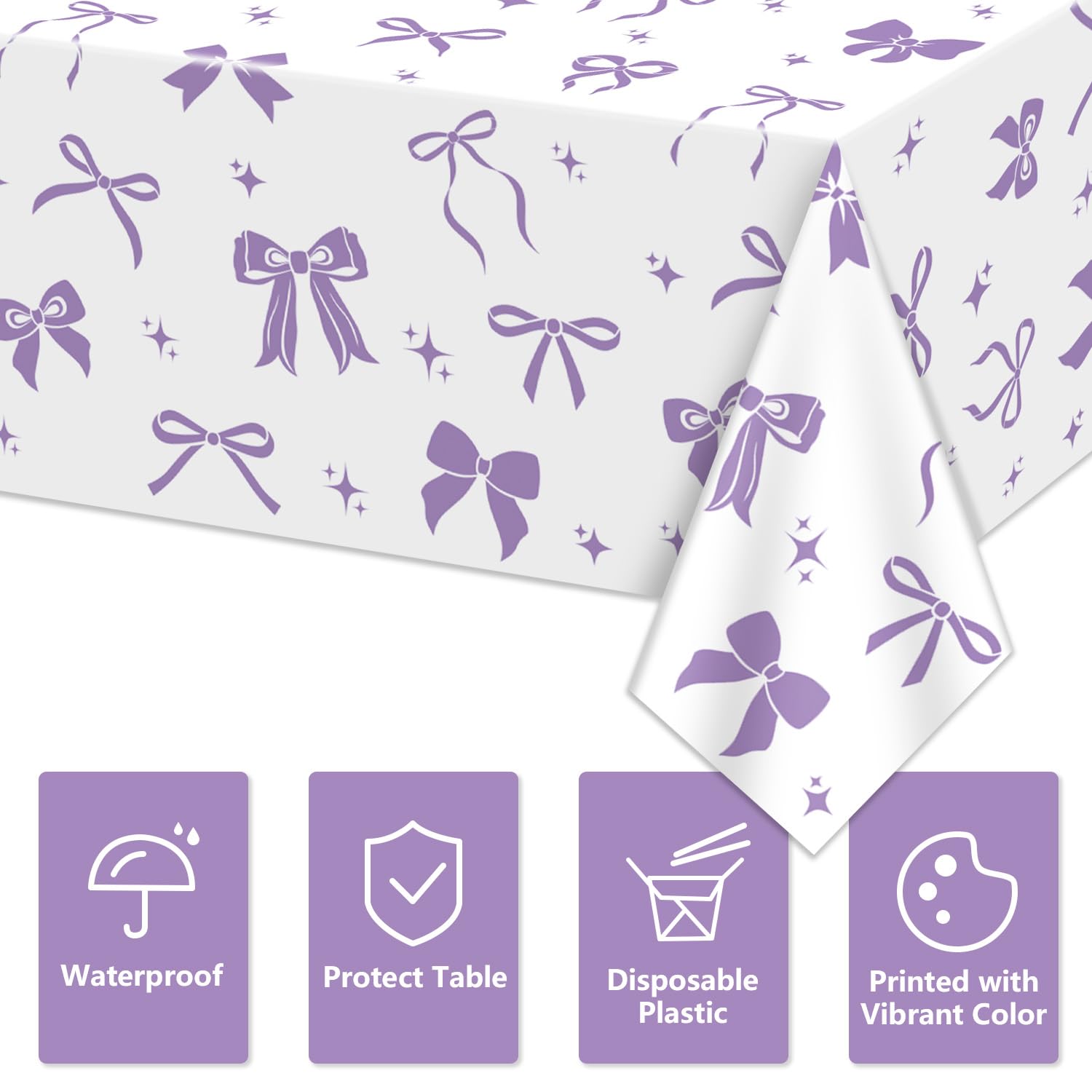 APUXXJUPA bow-theme party decor enhances table styling