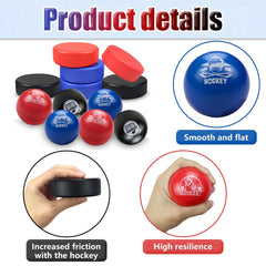 APUXXJUPA foam hockey pucks 6-pack for low-bounce indoor drills.