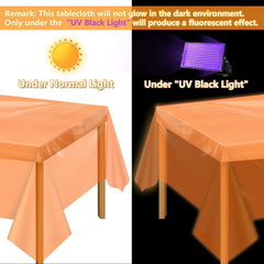 APUXXJUPA magenta glow tablecloth adds colorful ambience to indoor events