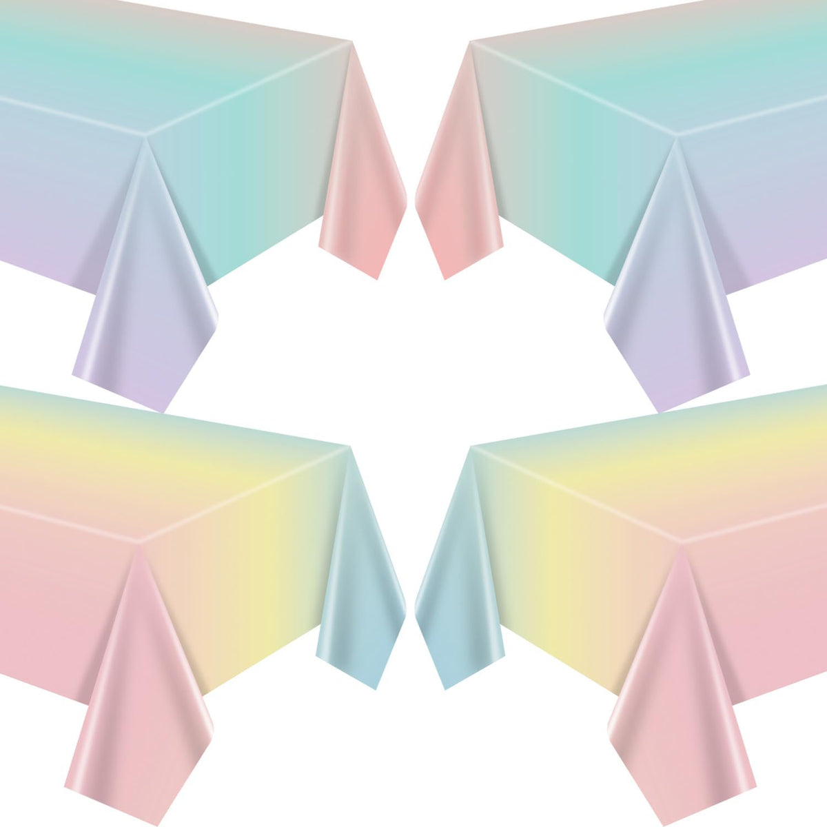APUXXJUPA pastel rainbow tablecloth set brightens party tables for celebrations