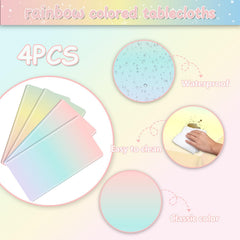 APUXXJUPA rainbow gradient style 2 tablecloth offers dual festive looks