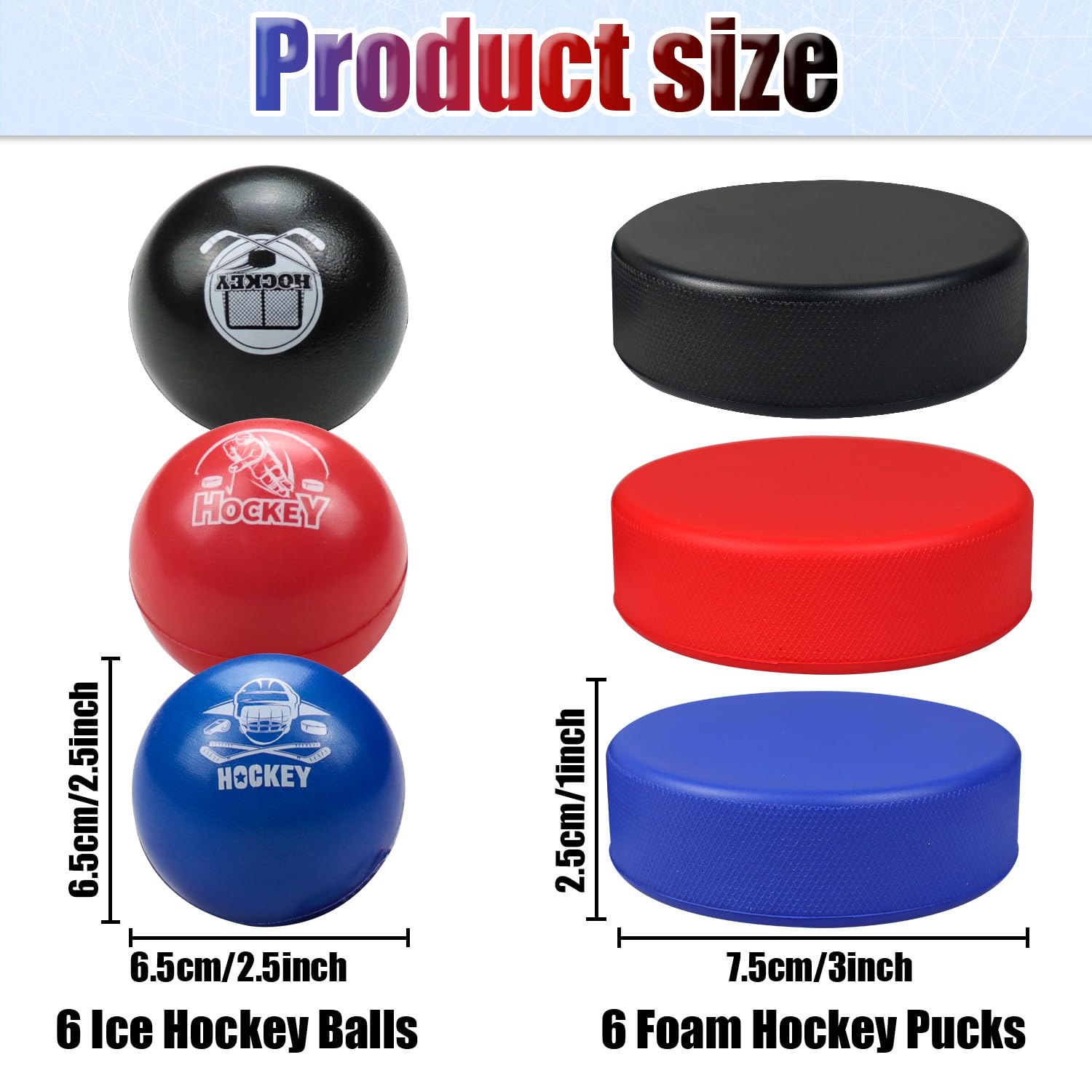 APUXXJUPA textured surface on foam hockey ball enhances grip.