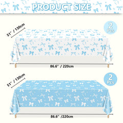APUXXJUPA white bow tablecloth setup adds fresh elegance