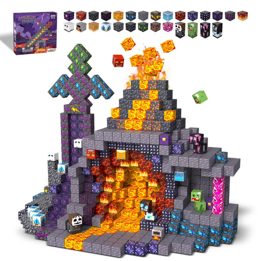 apyr aoma magnetic blocks enable volcano adventure and creative building