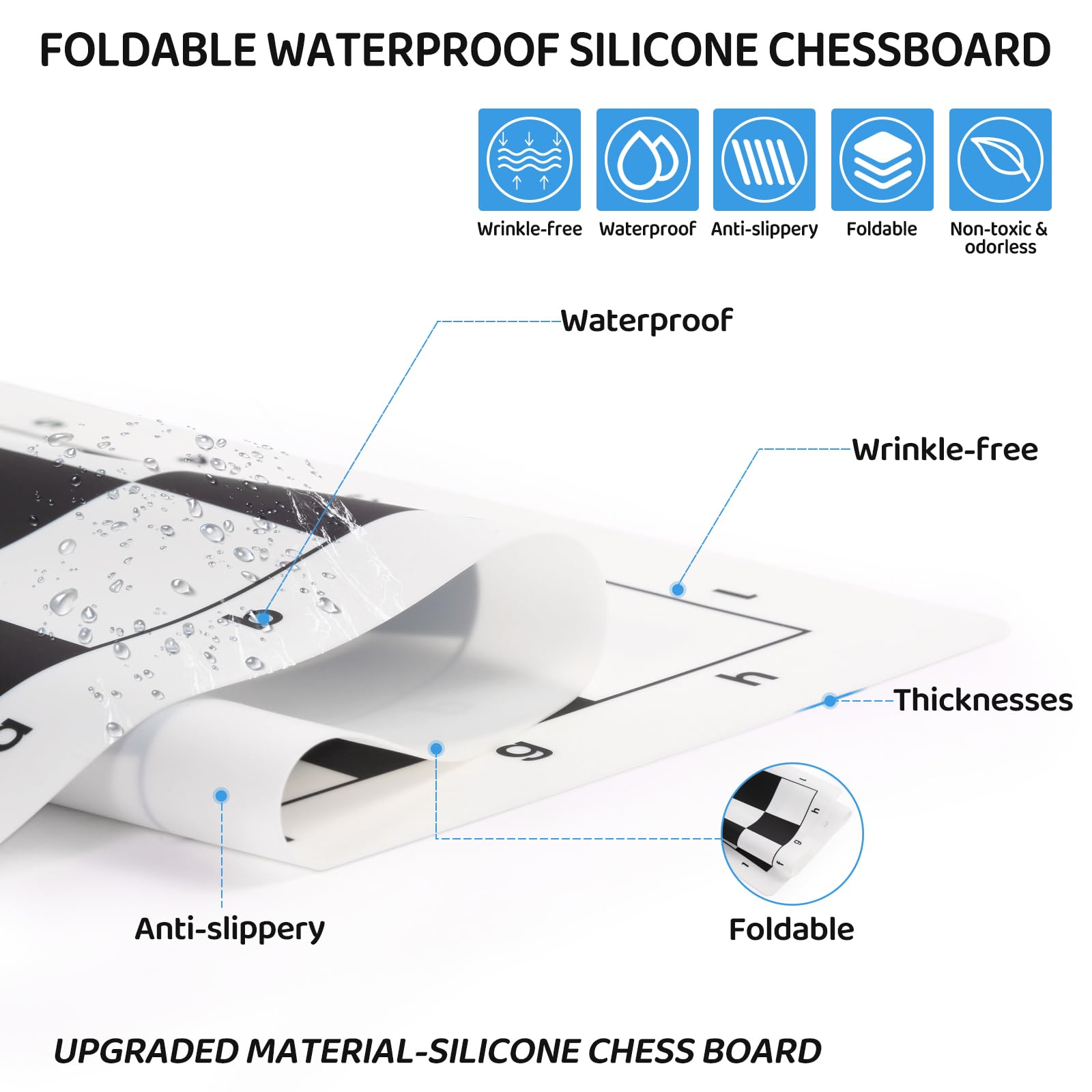 APYR AOMA foldable silicone board that stores flat and cleans easily.