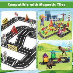 apyr aoma magnetic road tiles closeup magnified magnets show strong, safe connections