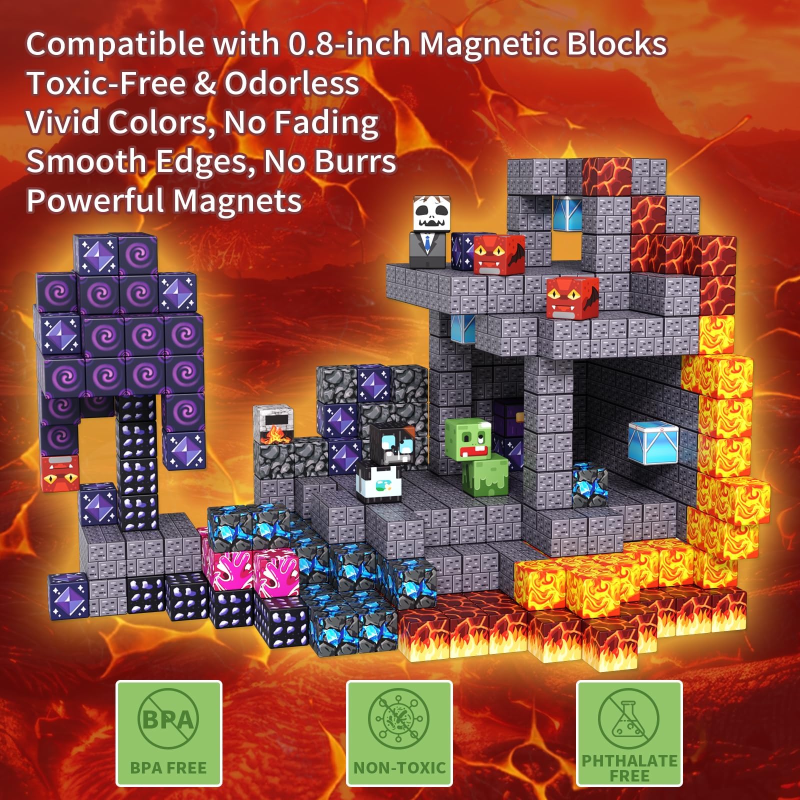 apyr aoma oversized 0.8-inch cubes provide strong magnet connections