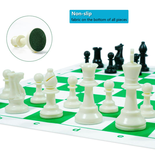 APYR AOMA Staunton-style pieces on silicone board for smooth, durable moves.