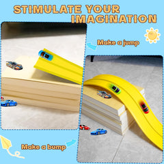 AQFR Flex Track durable PVC construction withstands playful bending and rolling.