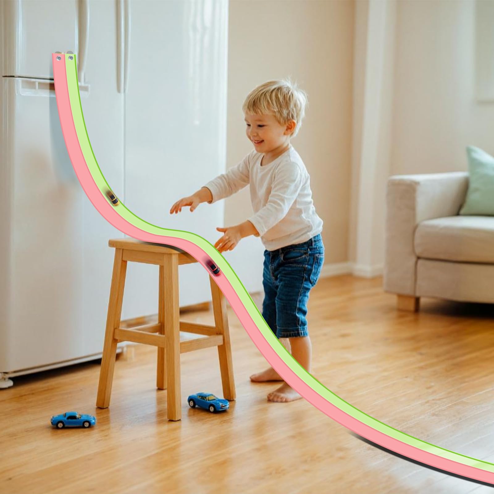 AQFR track inspires imaginative racing adventures for kids.