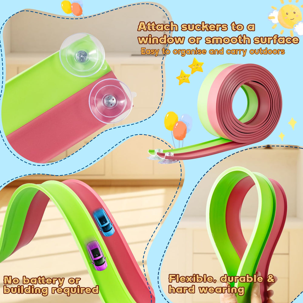 AQFR track with strong suction adheres to windows, tiles, and fridges.