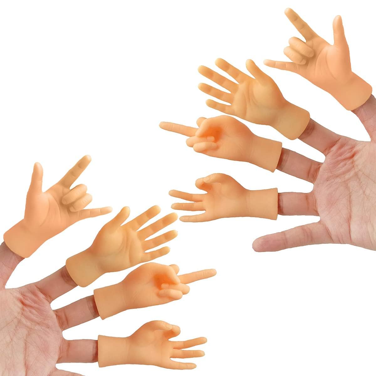 AQKILO Left and right hand finger puppets for interactive play.
