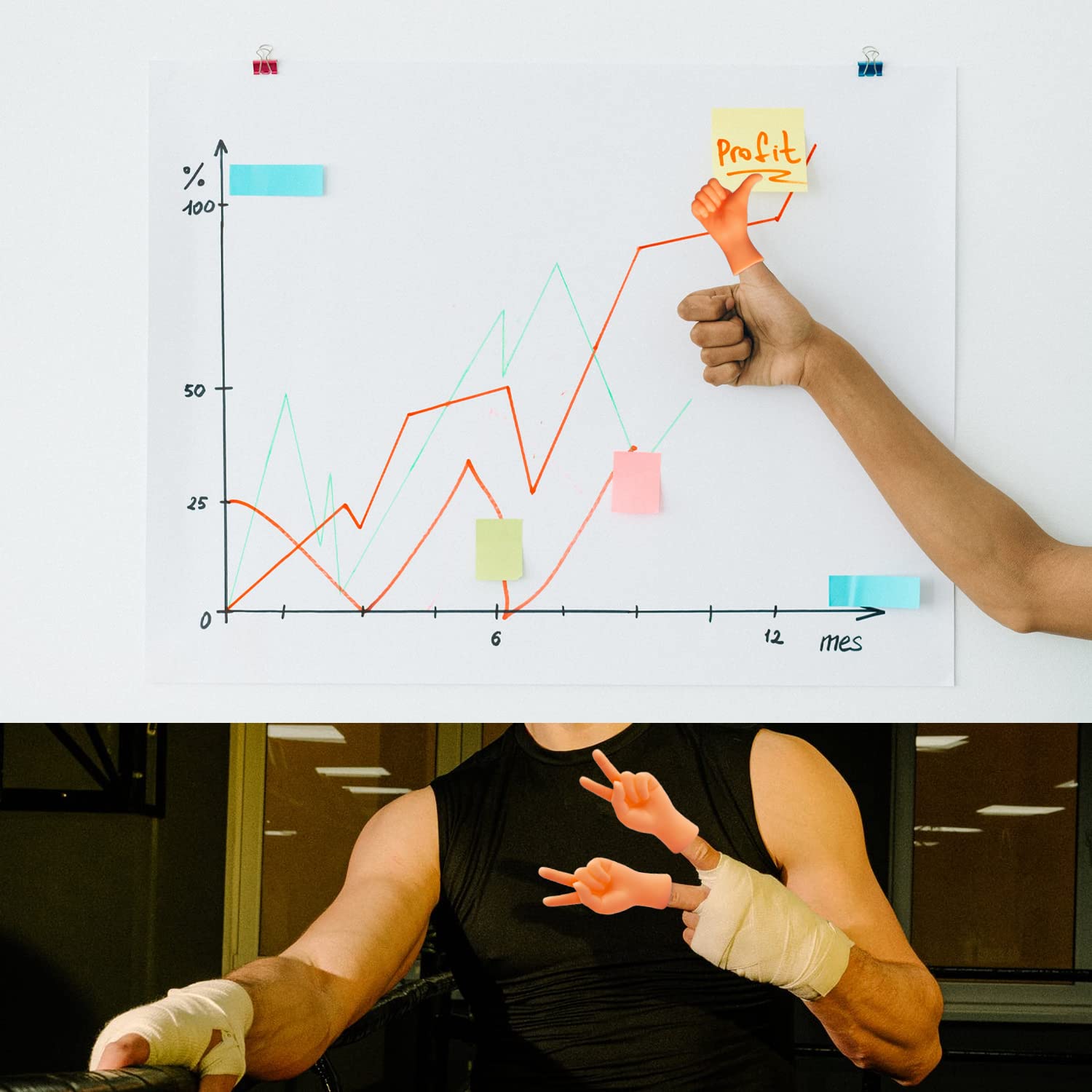 AQKILO Tiny Hands left and right puppet pairs for interactive play