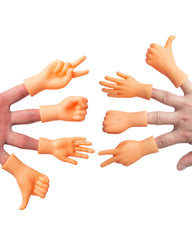 AQKILO Tiny Hands rock-paper-scissors puppets front view eight-piece set for parties