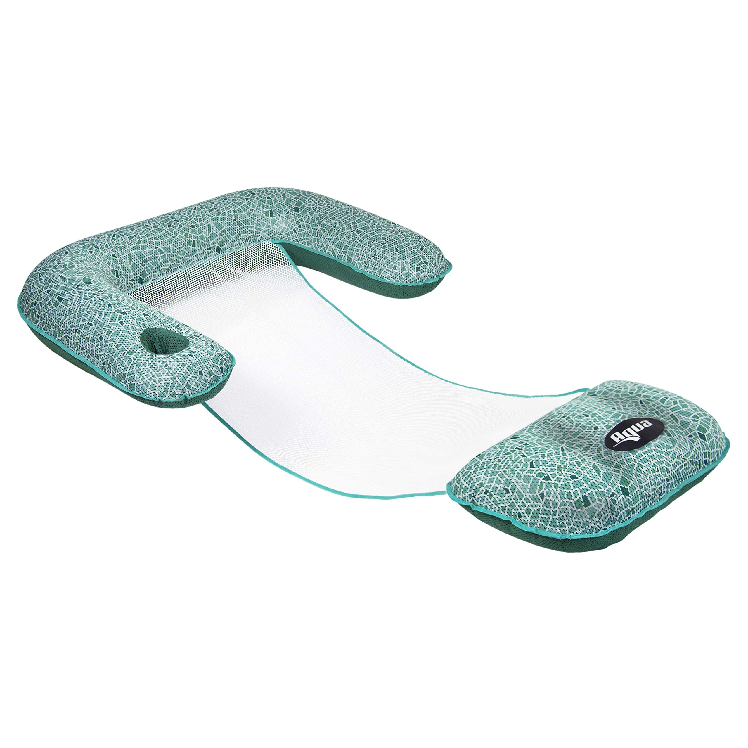 Aqua LEISURE Aqua Mosaic 250 lb weight capacity supports most adults comfortably.