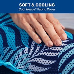 Aqua Leisure cup holder Blue Fern keeps drinks within reach.
