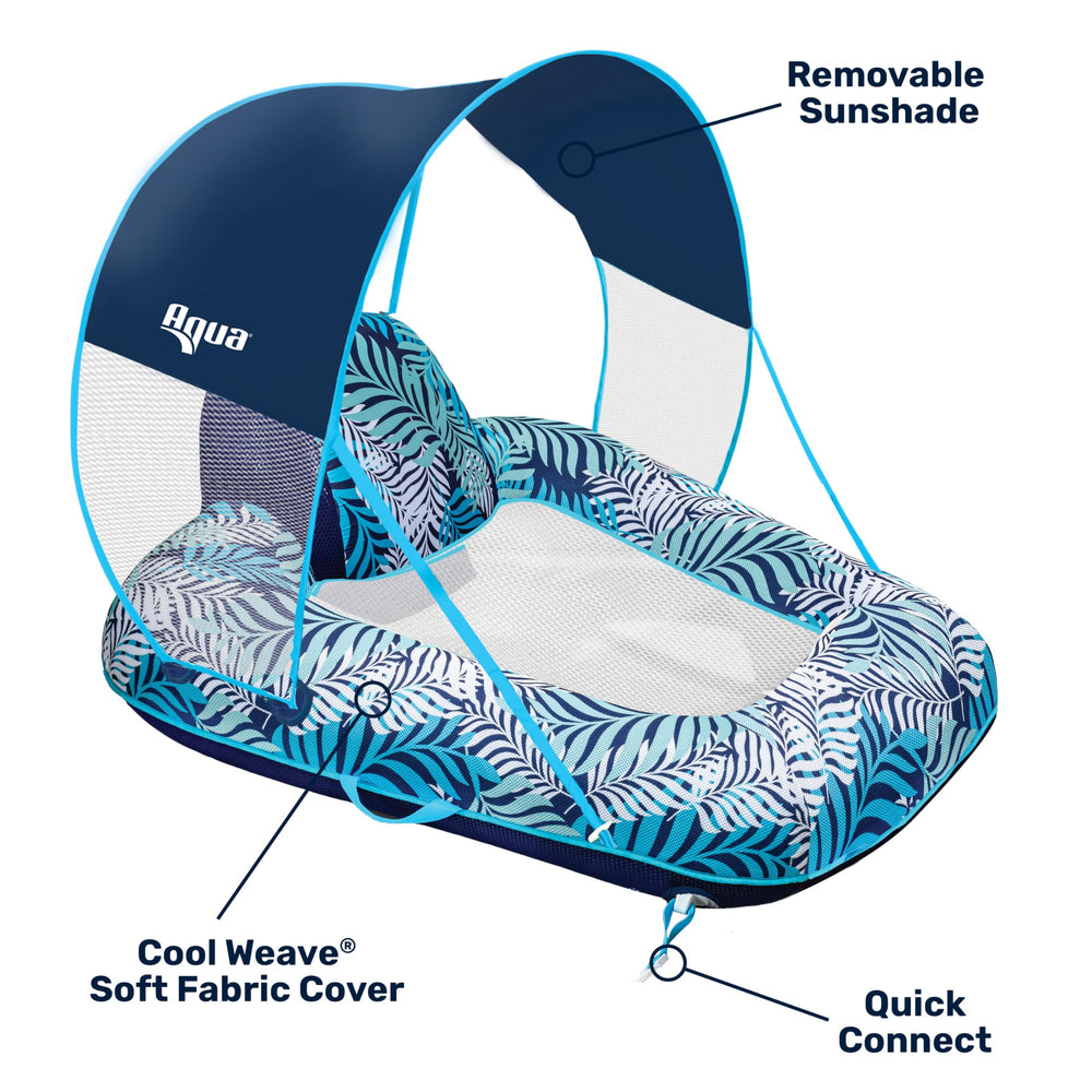 Aqua Leisure Duolock inflation system Blue Fern for quick setup.