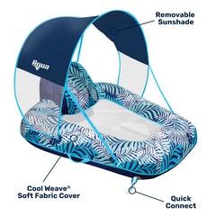 Aqua Leisure Duolock inflation system Blue Fern for quick setup.