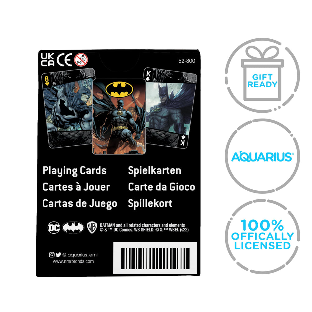 Aquarius Batman playing cards gift-ready packaging makes an easy present for fans.