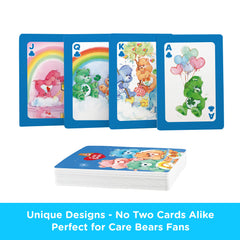 AQUARIUS Care Bears playing cards deck back pattern adds whimsical charm to game night.