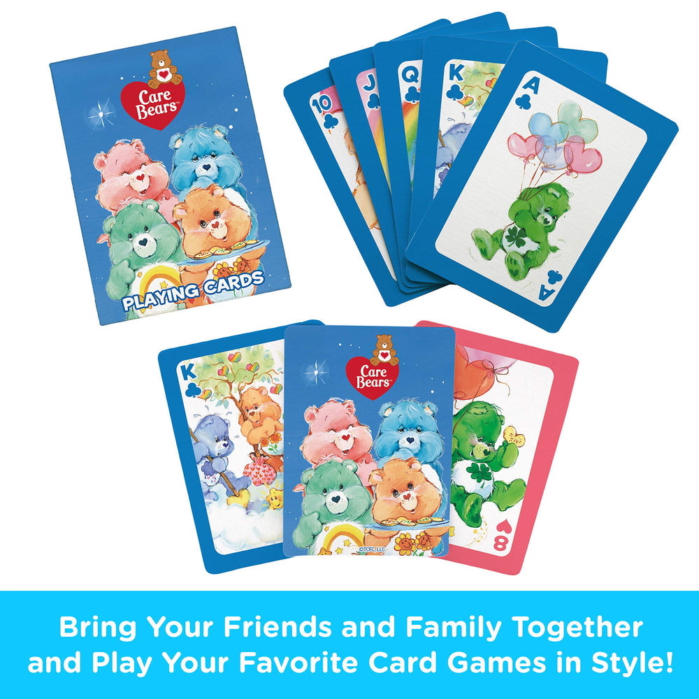 AQUARIUS Care Bears playing cards deck detailed face cards ideal for kids and adults.