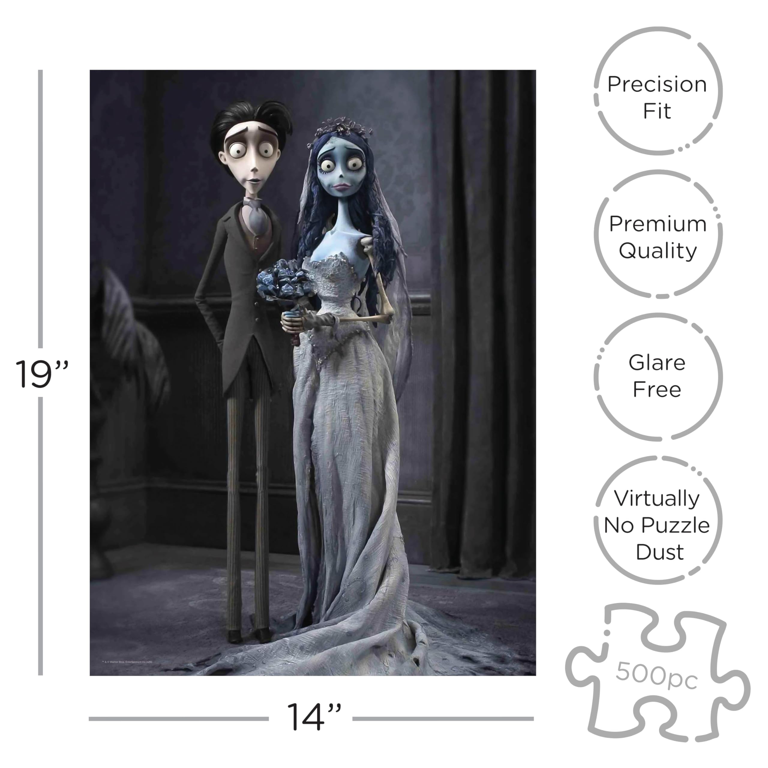 Aquarius Corpse Bride glare-free paper supports vivid imagery during assembly