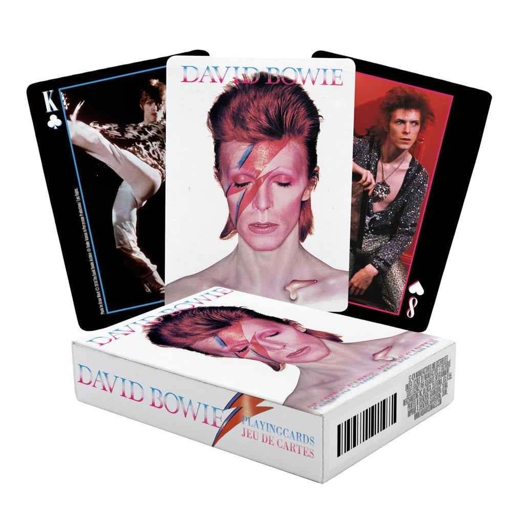 AQUARIUS David Bowie playing cards deck front view, ideal for collectors.