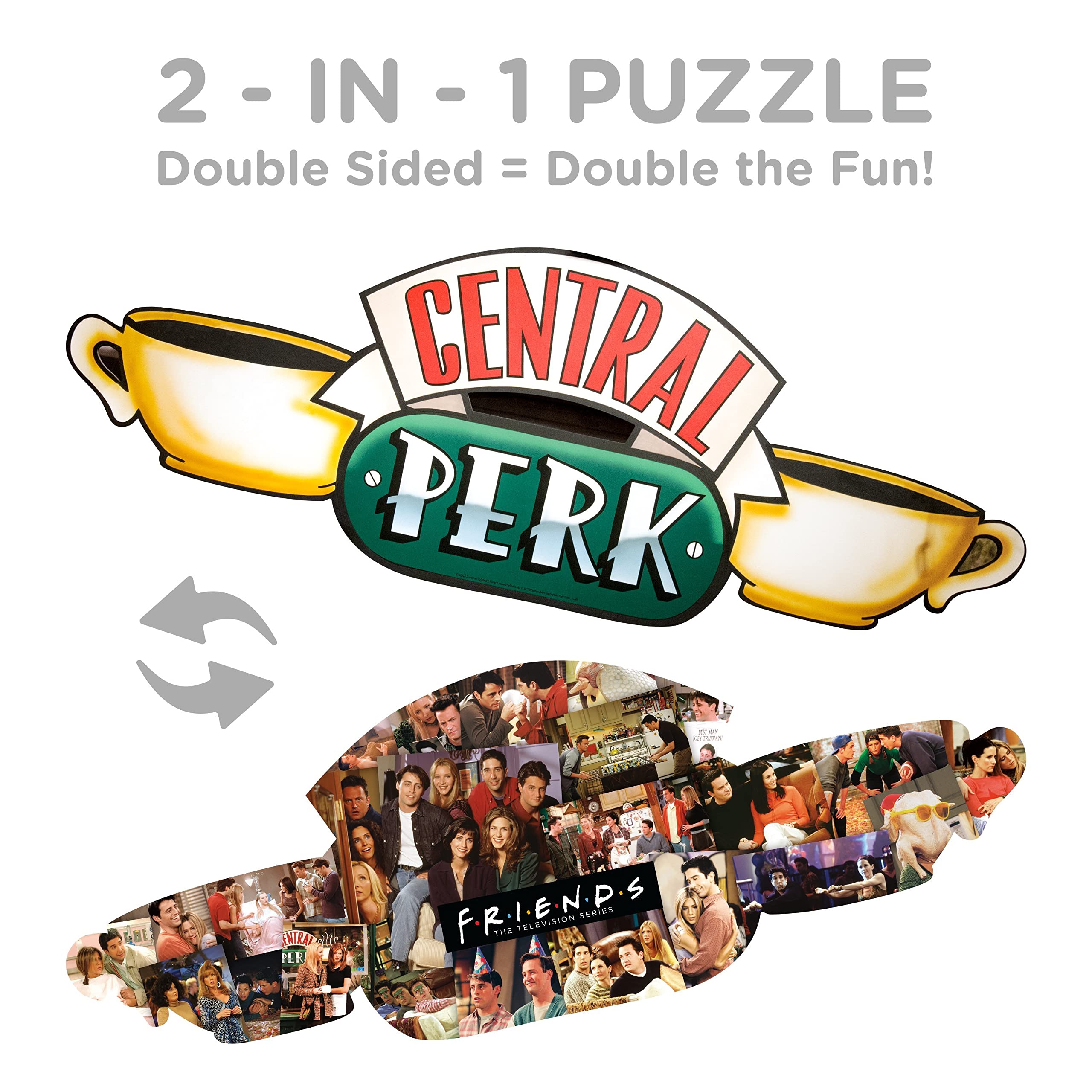 Aquarius Friends Central Perk collage side highlights six friends for memory-keeping fun
