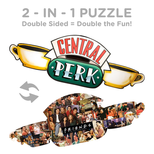 Aquarius Friends Central Perk collage side highlights six friends for memory-keeping fun