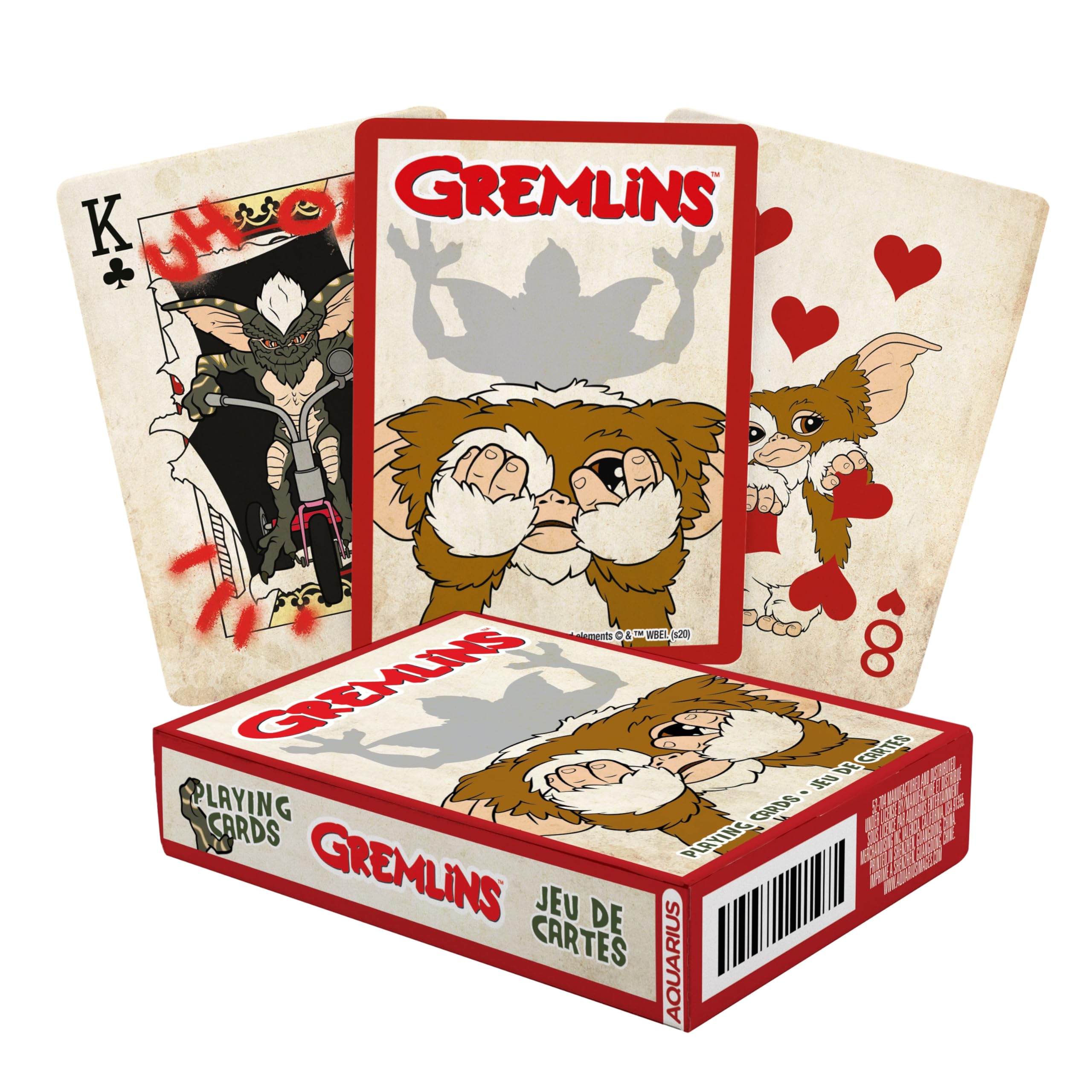 Aquarius Gremlins deck back design enhances game night visuals and excitement.