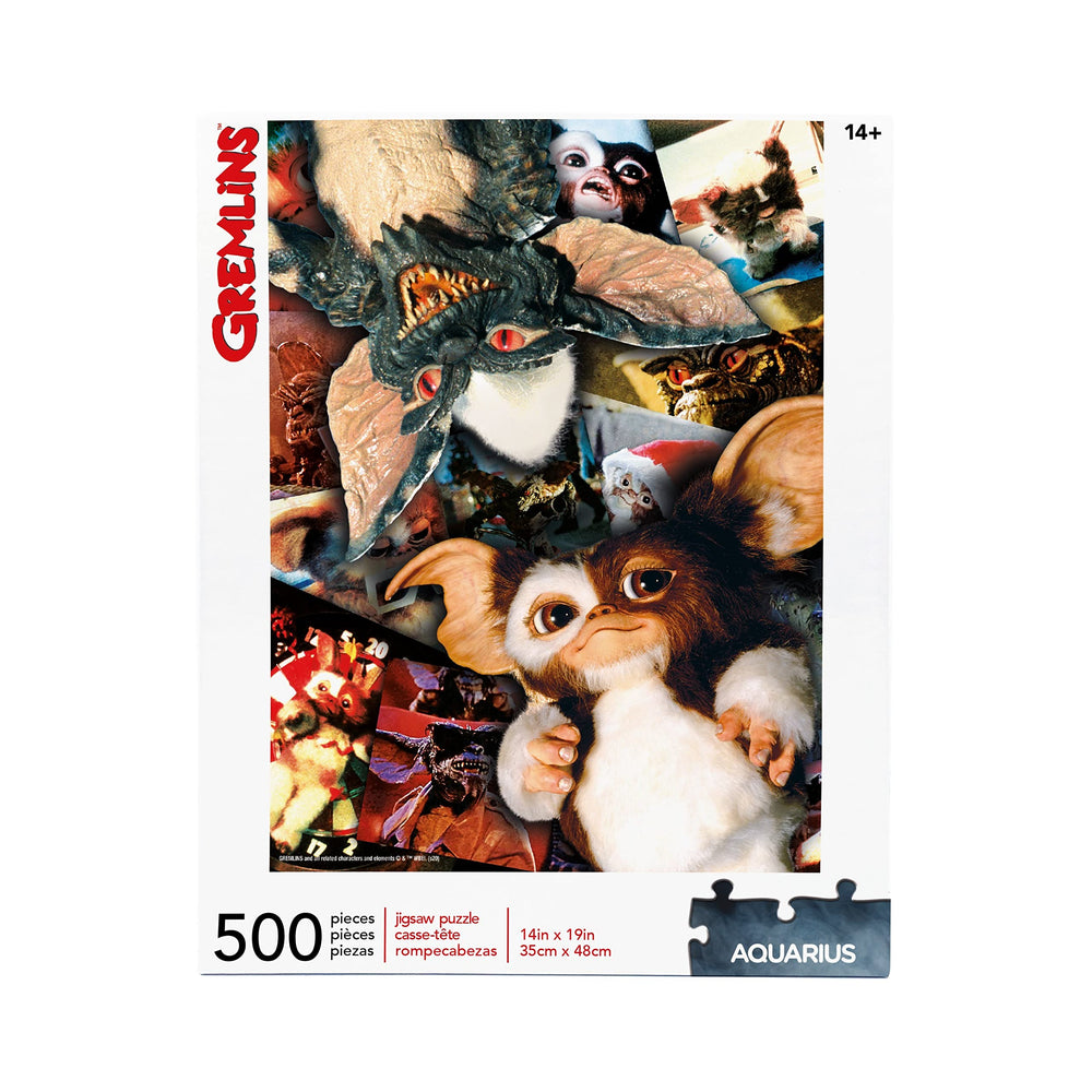 AQUARIUS Gremlins puzzle box front with official artwork for collectors.